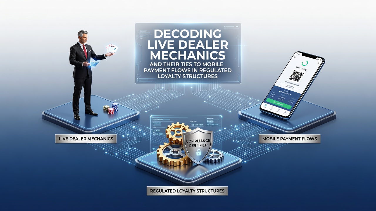 Illustratie van live dealer interfaces gekoppeld aan mobiele betalingsstromen in casino loyaliteitsprogramma's