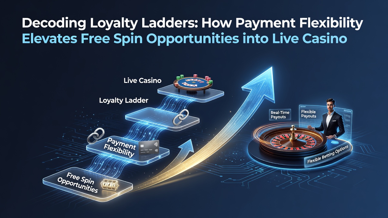 Visualisatie van overgang van gratis spins naar live casino voordelen via betalingsmethoden