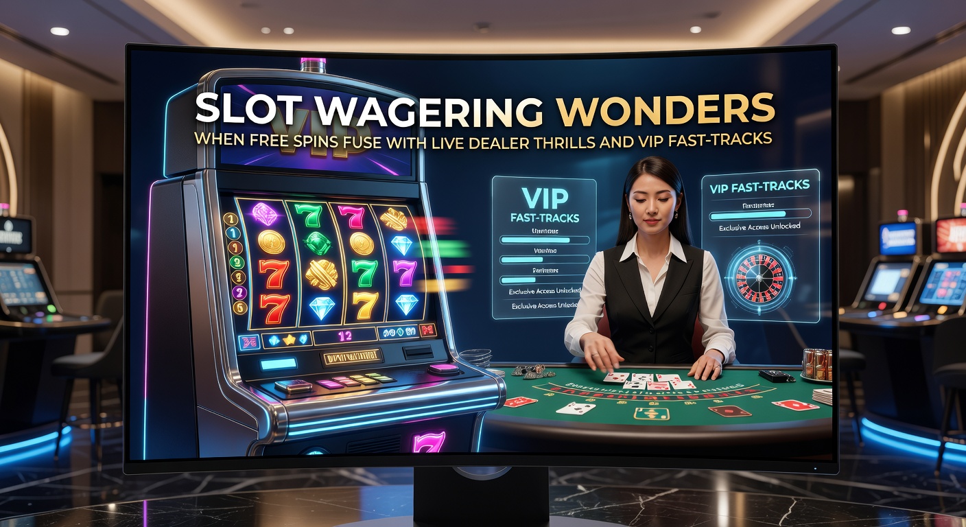 VIP-ladder met free spins iconen die opklimmen naar live dealer kroonjuwelen en gouden fast-track poorten